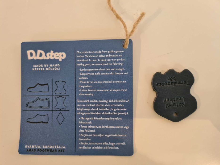 детски кожени сандали DDStep в синьо № 23