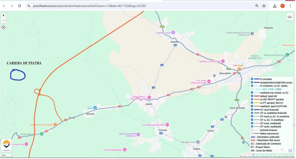 Cariera de piatra bazaltica,5 ha,cu permis de exploatare - ANRM