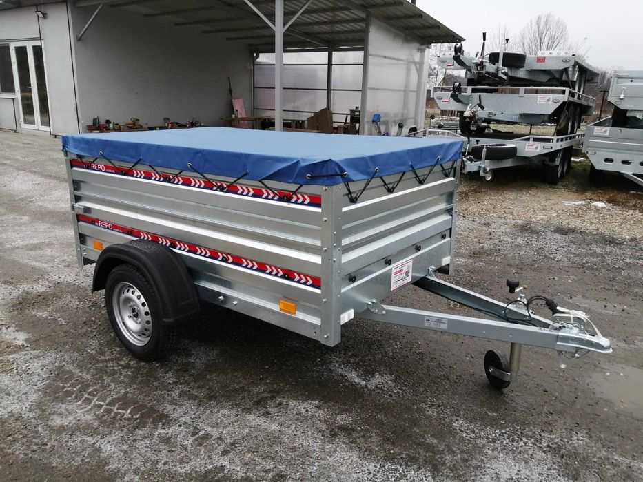 Remorca cu obloane duble, capac din fibra, o axa, 750 kg, cat.B!!!