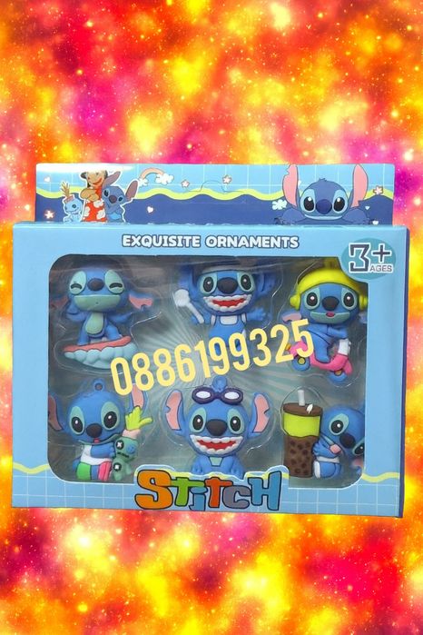 Комплект 6 броя Фигурки Стич, Комплект Фигурки Stitch