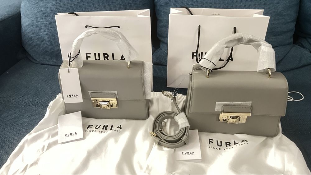 FURLA VENERE TOP HANDLE Crossbody bags.100% оригинал, със сериен номер