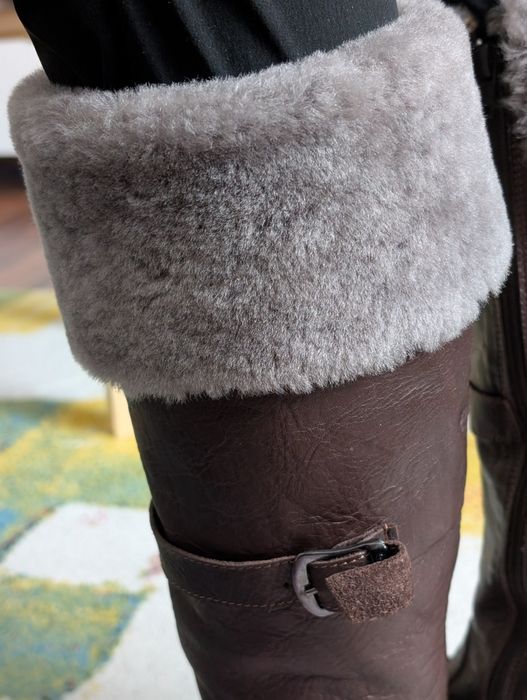 Cizme dama piele imblanite