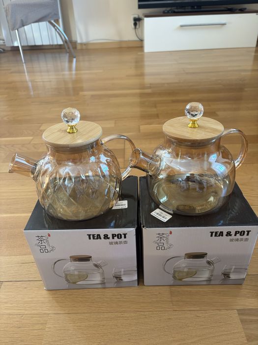 Чайники новые стеклянные