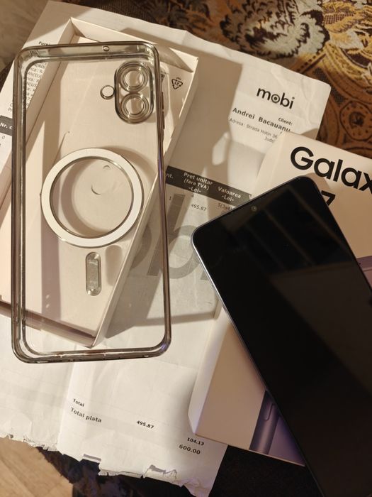 Samsung A07 cutie garanție cablu husa folie  impecabil