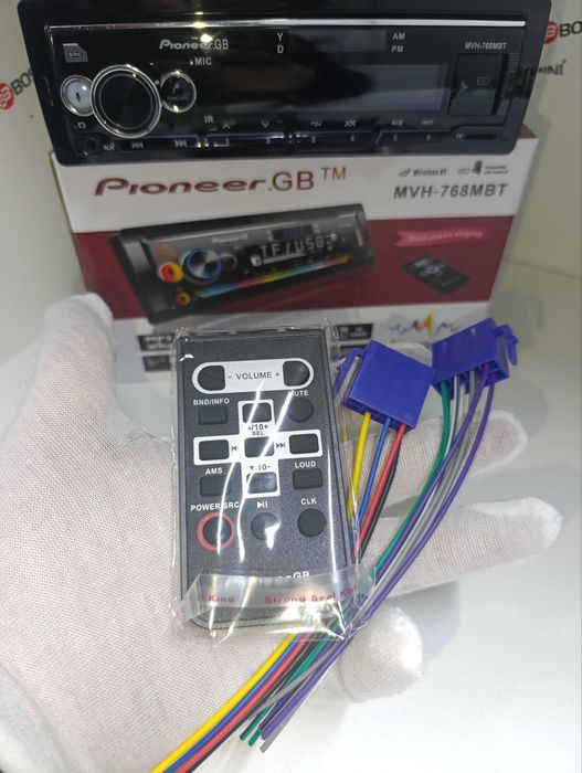 Pioneer Magnitafon 768 BT Bluetooth Radio,USB, AUX, Kuchli ovoz