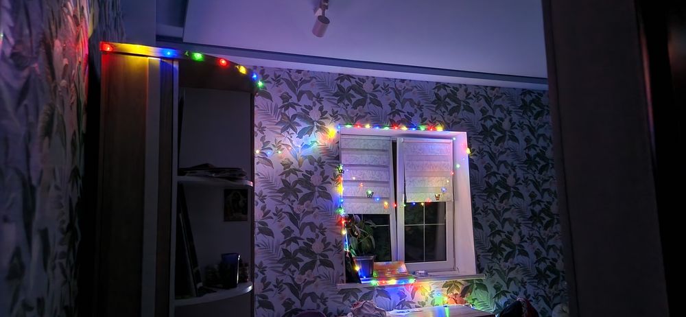 Гирлянда мультиколор роса 10М