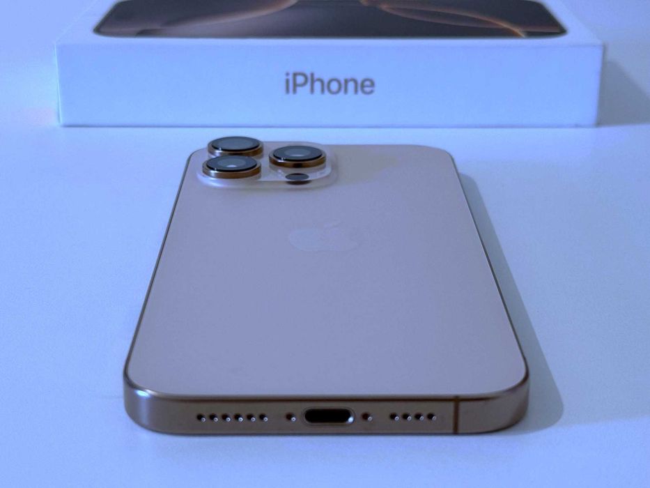 Бартер! Като НОВ! iPhone 16 Pro Max Desert Titanium (Златен) 88%