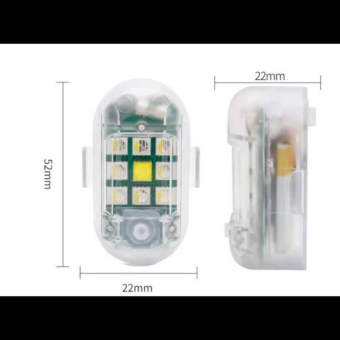 Set 2 Mini Stroboscoape LED Wireless  Acumulator și Telecomandă