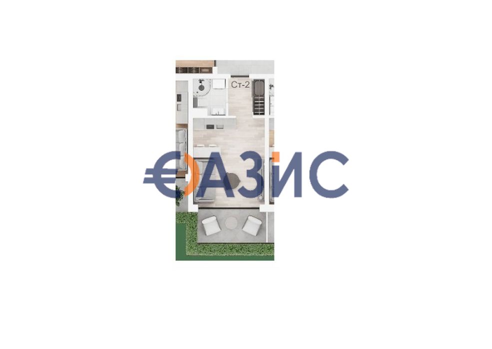 Продава се Едностаен апартамент в к.к. Слънчев бряг - 35 кв.м за 926 €/кв.м - Снимка #2