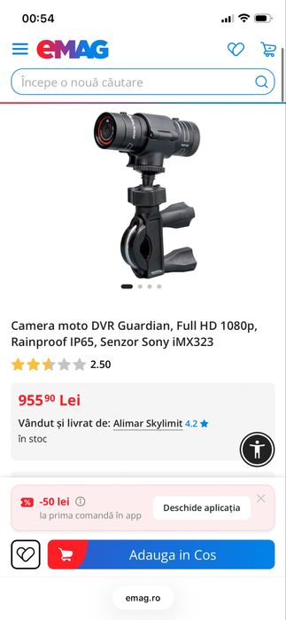 Camera moto DVR Guardian, Full HD