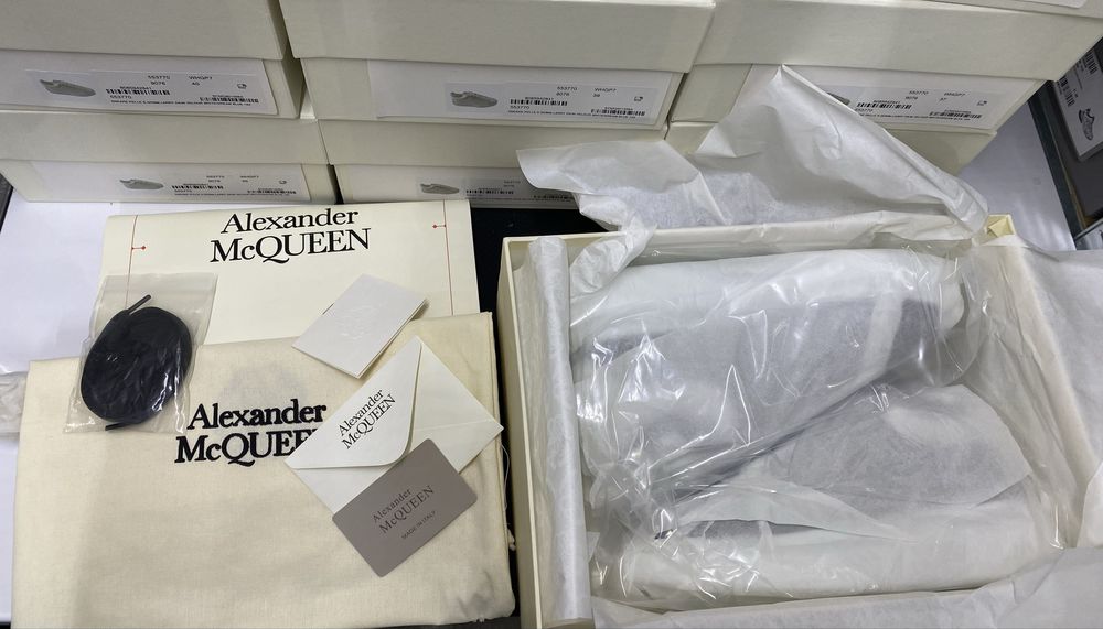 Alexander McQueen Negru Piele Full Box Marimi 41 42 43 44 45 46 Made Italy