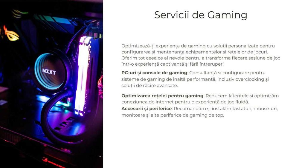 Configurare+Asamblare PC gaming și office – instalare, optimizare