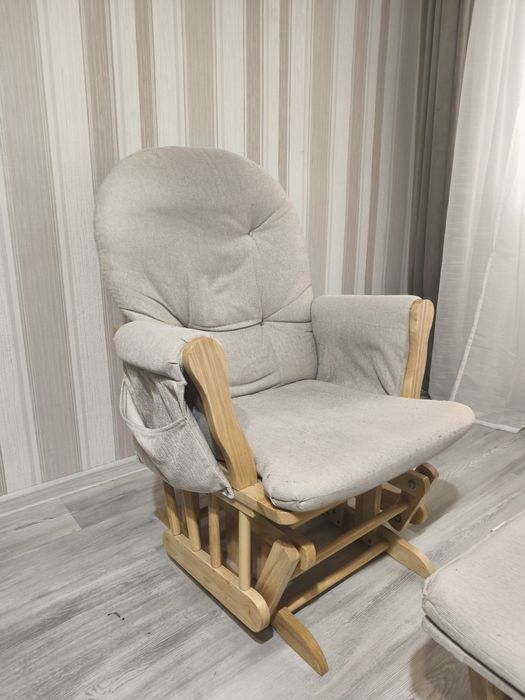 Fotoliu reglabil pentru alaptare, cu suport de picioare inclus, , Natural Beige, Onino