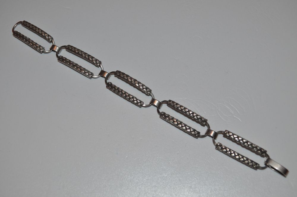 BRATARA ARGINT 925 - Unisex - Vintage - Facuta manual - 21cm lungime !