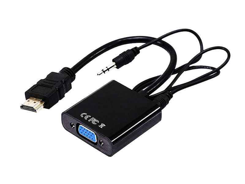 Convertor Adaptor VGA cu Audio la HDMI cu Audio Cablu VGA la HDMI