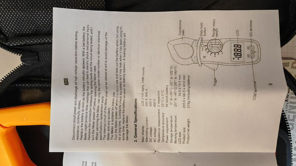 Clampmetru digital , ampermetru , multimetru