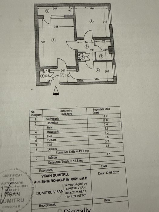 Apartament 2 camere 53 MP