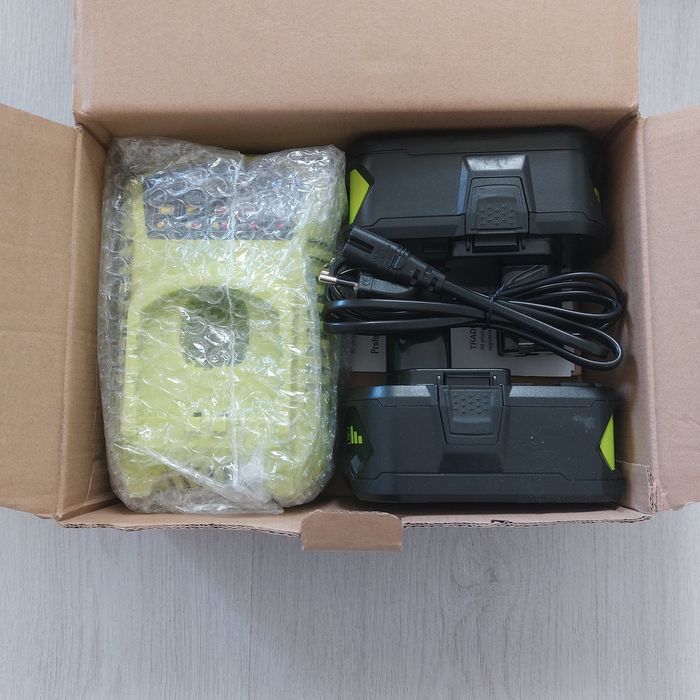 Мощен Комплект Ryobi 18V ONE+: 2 броя Батерии 5.5Ah + Бързо Зарядно устройство – НОВО