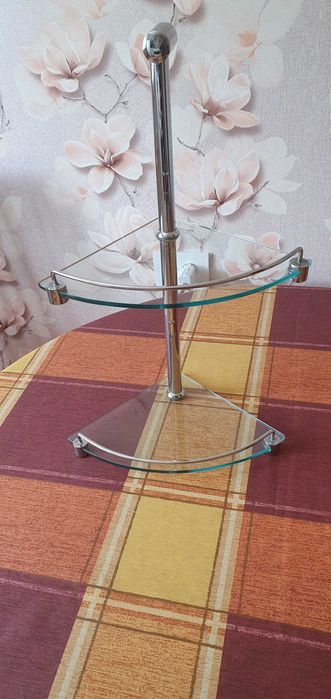 Полка угловая стеклянная