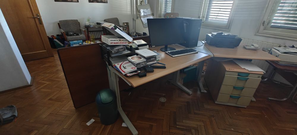 birou colt cu dulap mic depozitare