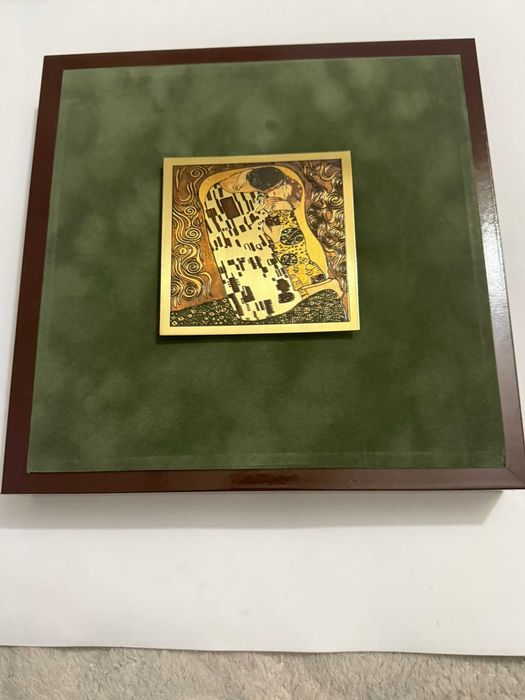 Tablou de Lux "Sarutul" Gustav Klimt- gravura alama