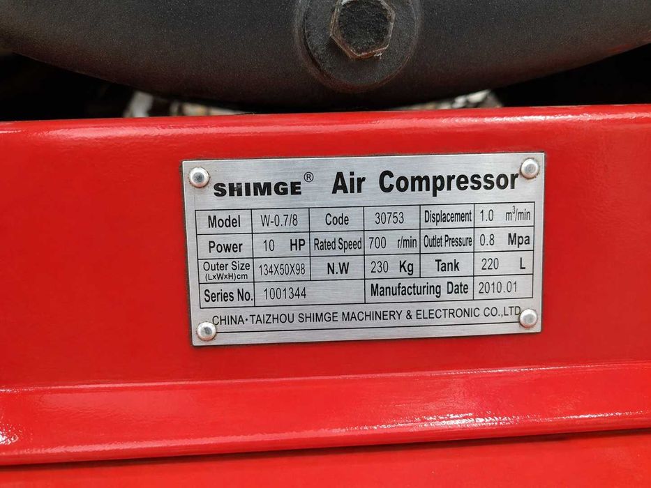 10 HP SHIMGE sanoat kompressori sotiladi