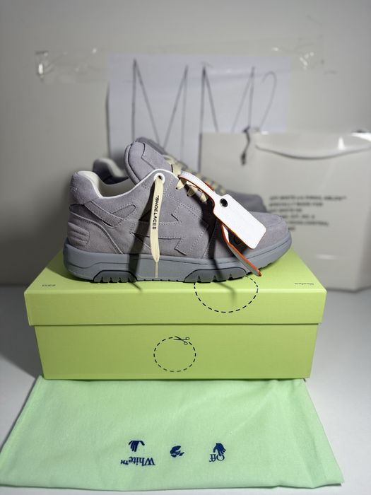 Adidasi Off-White Out Of Office Lace-Up BLUE SUEDE SNEAKERS