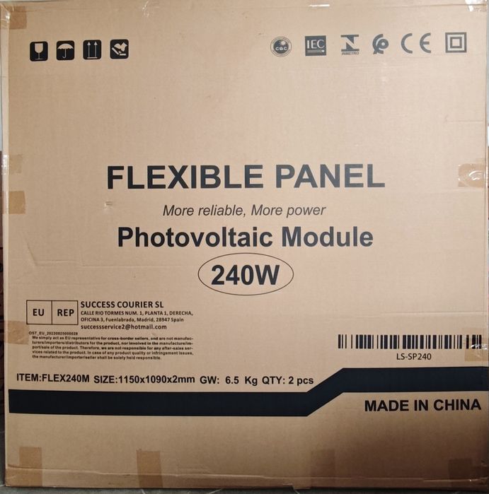 Panou solar flexibil 2 X 240W