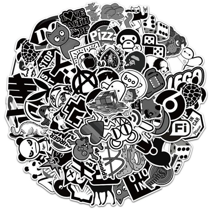 Наклейки яркие виниловые