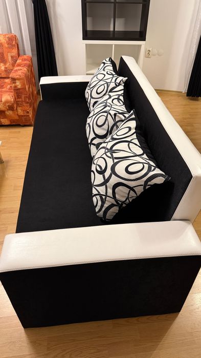 Диван - кожа с текстил