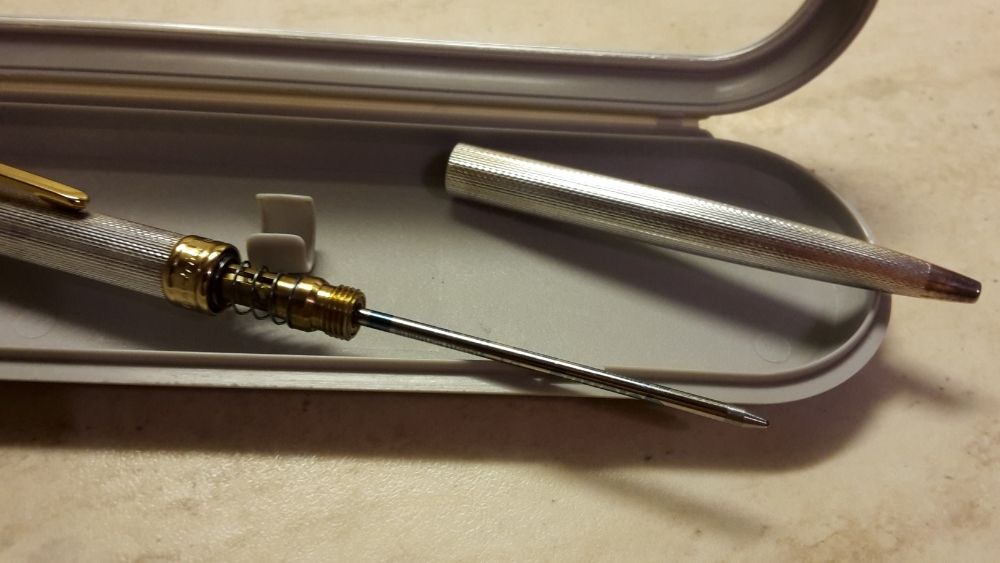 GOLDRING-Стара сребърна писалка и златно покритие