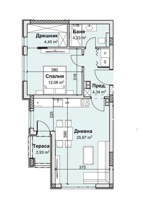 Продава се Двустаен апартамент в Пловдив, Остромила - 76 кв.м за 1114 €/кв.м - Снимка #9