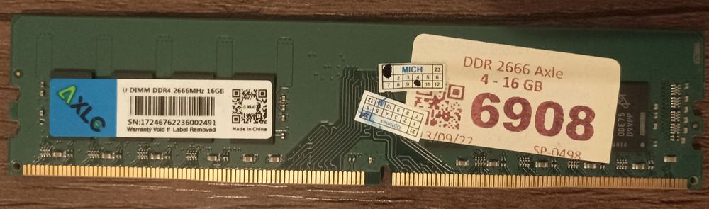 Оперативная память Axle DDR4 16GB 2666MHz