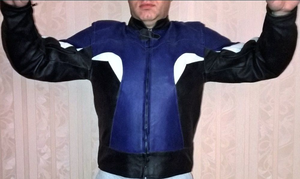 Куртка кожаная с защитой