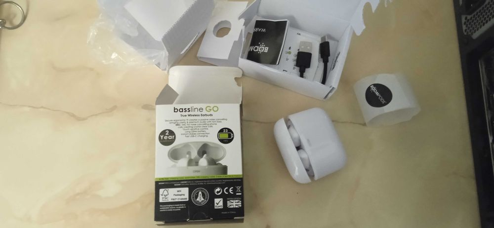 Casti NOI fără fir Bluetooth 5.0 Bassline Go True wireless android