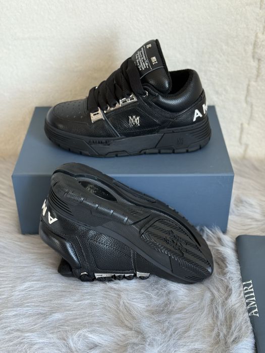 Amiri MA-1 2024 Full Black Leather Silver Full Box [Verificare Colet]