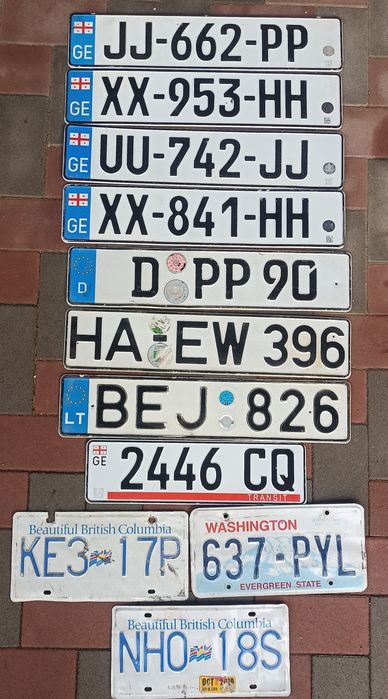 Номерные знаки декор сувениры разных стран