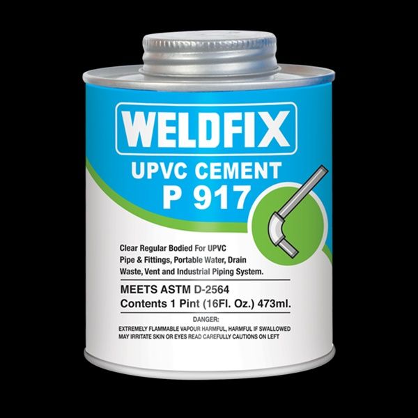 Клей WELDFIX UPVC P-917_473ml_Клей для склеивания пластиковых труб