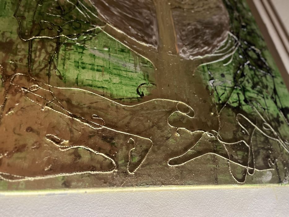 Tablouri pictate manual ,acril pe pinza