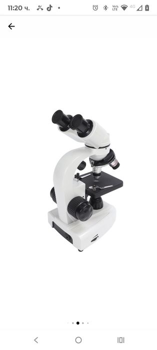 Бинокулярен микроскоп, Mmgoqqt, Метален, 40X-5000X, 3 обектива, LED ос