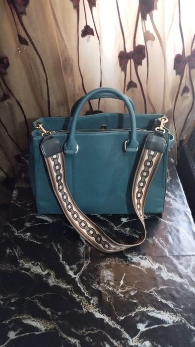 Сумка бирюза размер 30 на 35