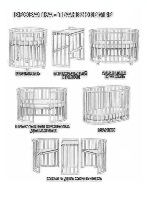 Детская кроватка-трансформер