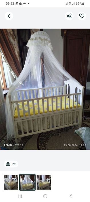 Детский кровать+Бешик . Beshik yengi xali ishlatilmagan .