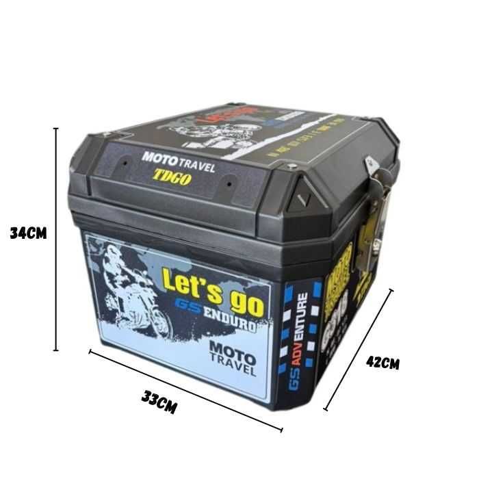 Куфар за Мотоциклет , атв , мотор ,скутер  - Цветен  - 45 ЛИТРА