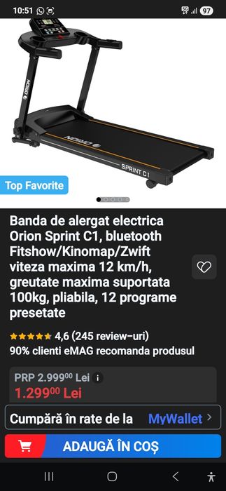 Banda de alergat electrica