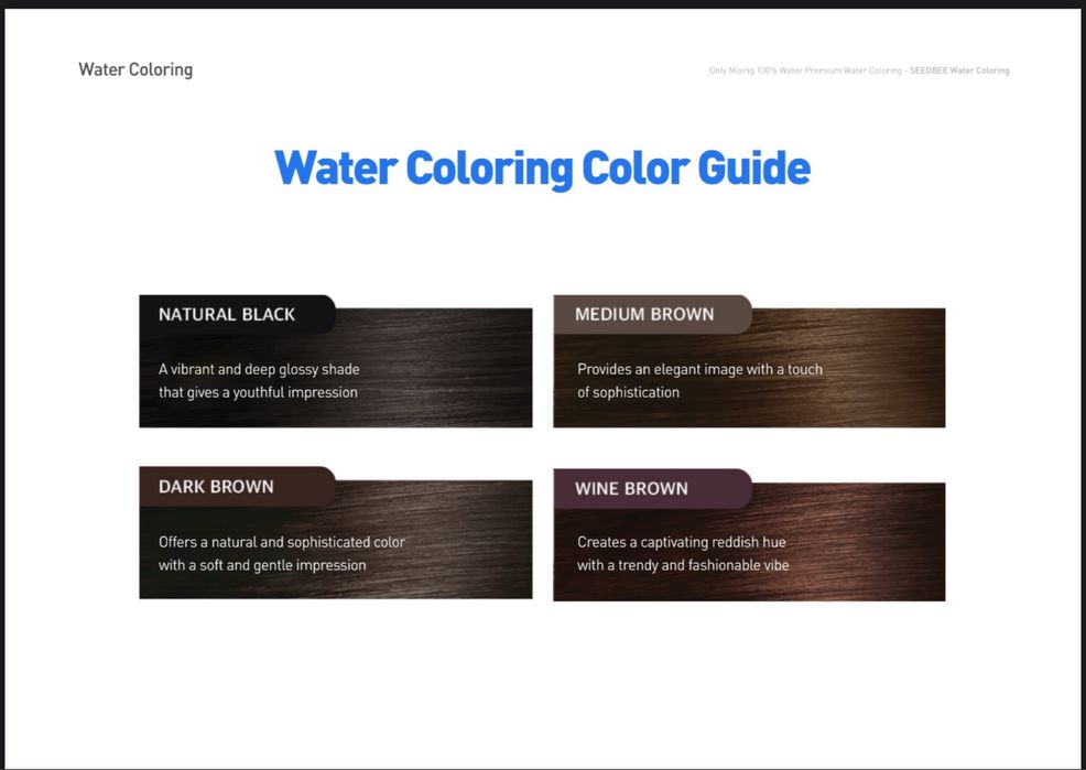 SEEDBEE | Suvli Soch Bo’yoqlari