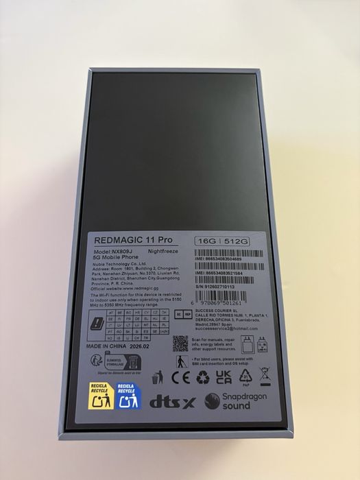 Nubia Red Magic 11 pro+ 16GB/512GB (Global version, China ROM)