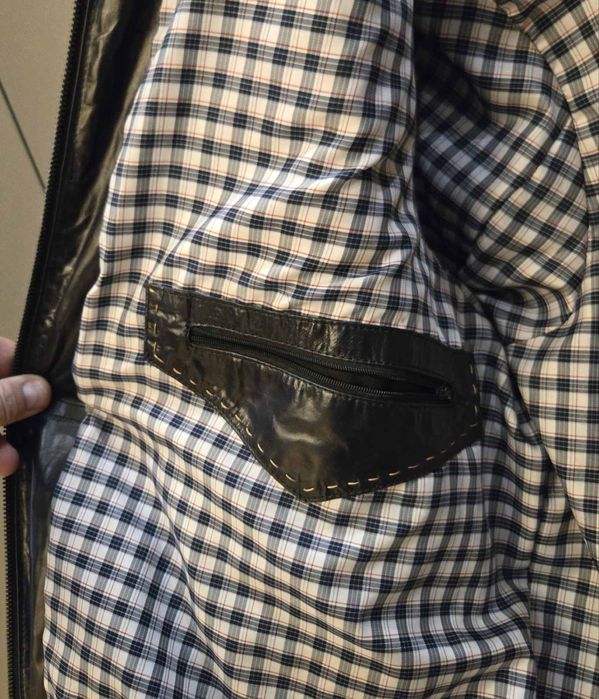 Мъжко зимно кожено яке