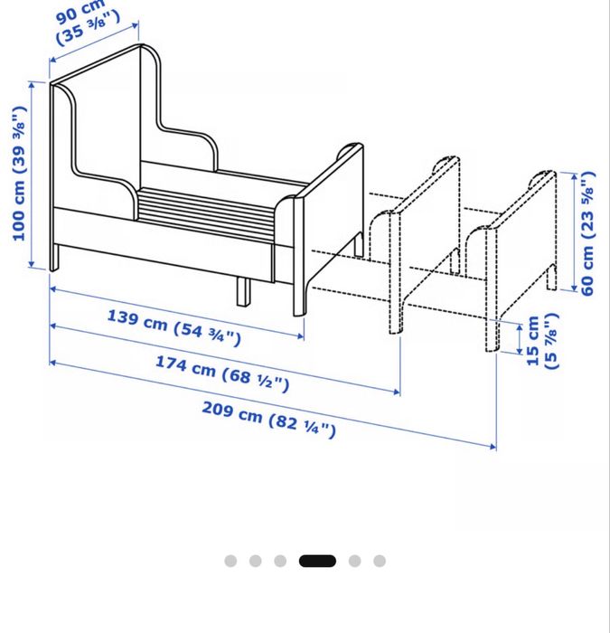 Pat extensibil ikea si saltea