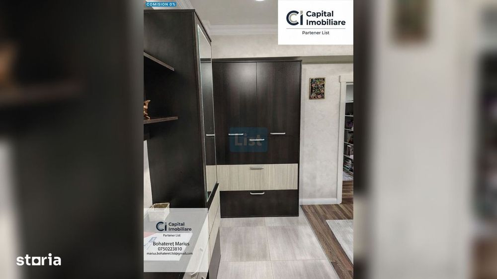 Vânzare apartament 2 camere, spațios și bine compartimentat